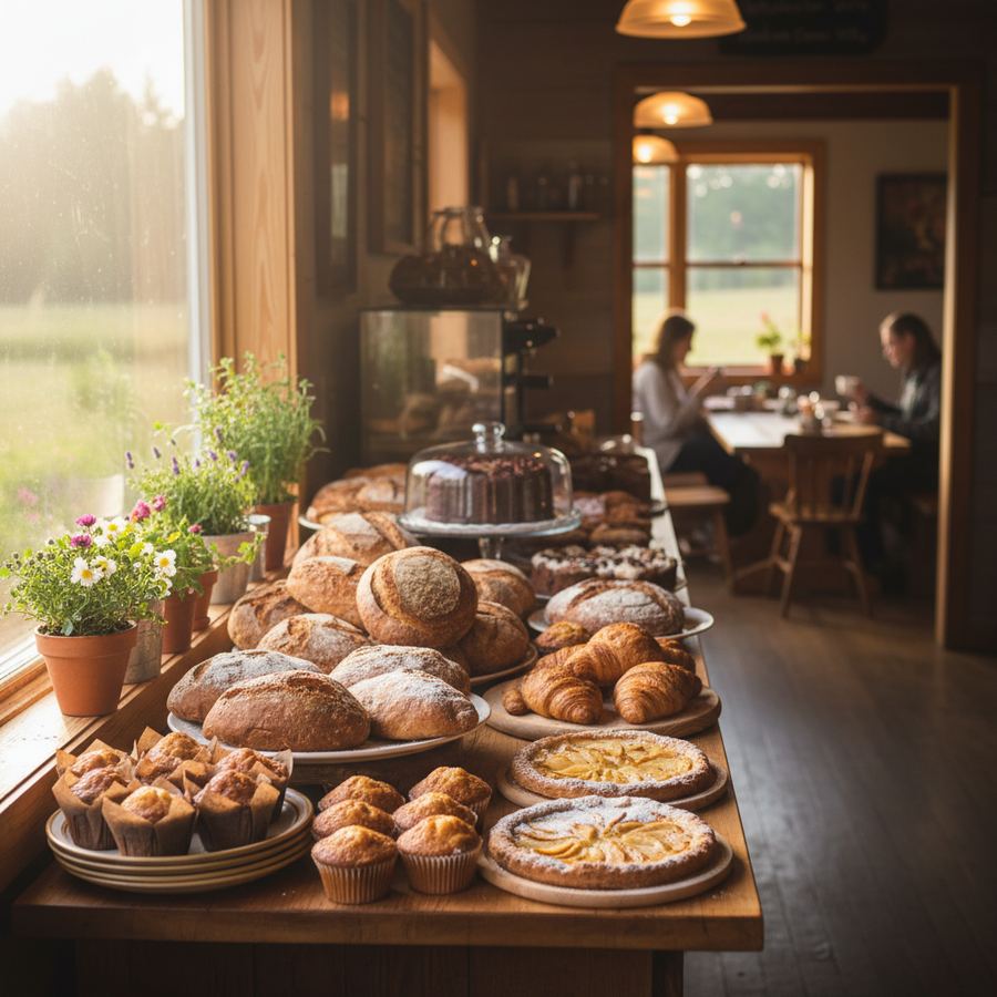 Fresh pastries at a small-town Ontario bakery