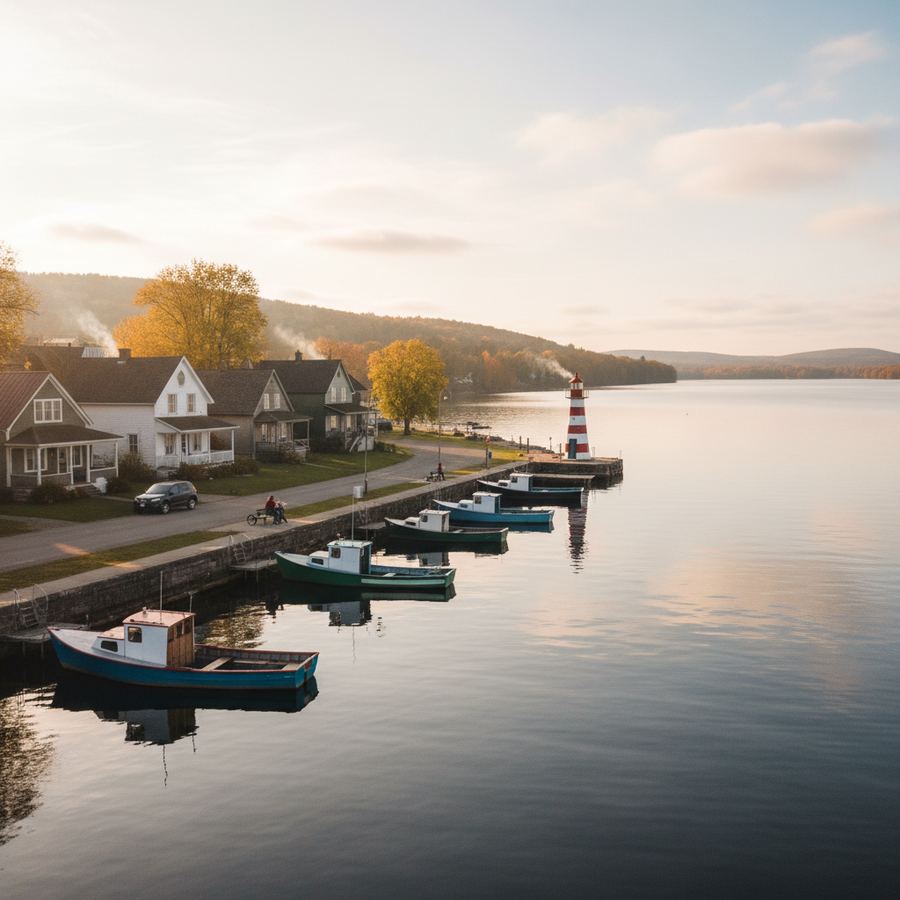 Sunrise light on the waterfront
