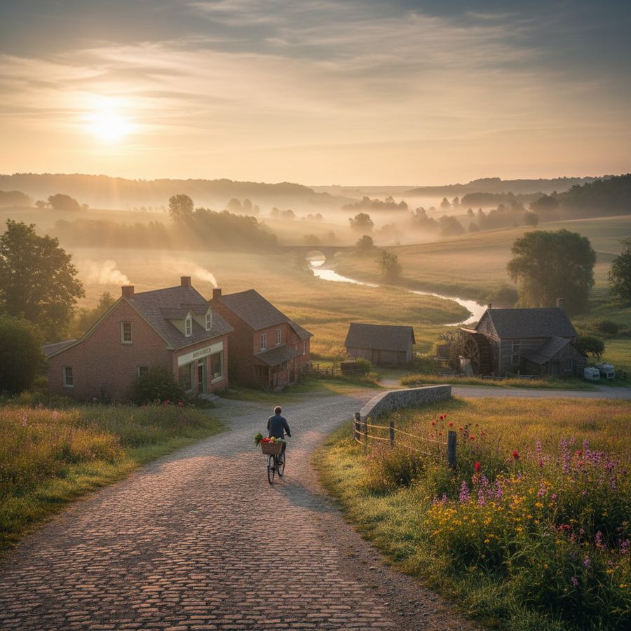 A quiet morning scene in Prince Edward County