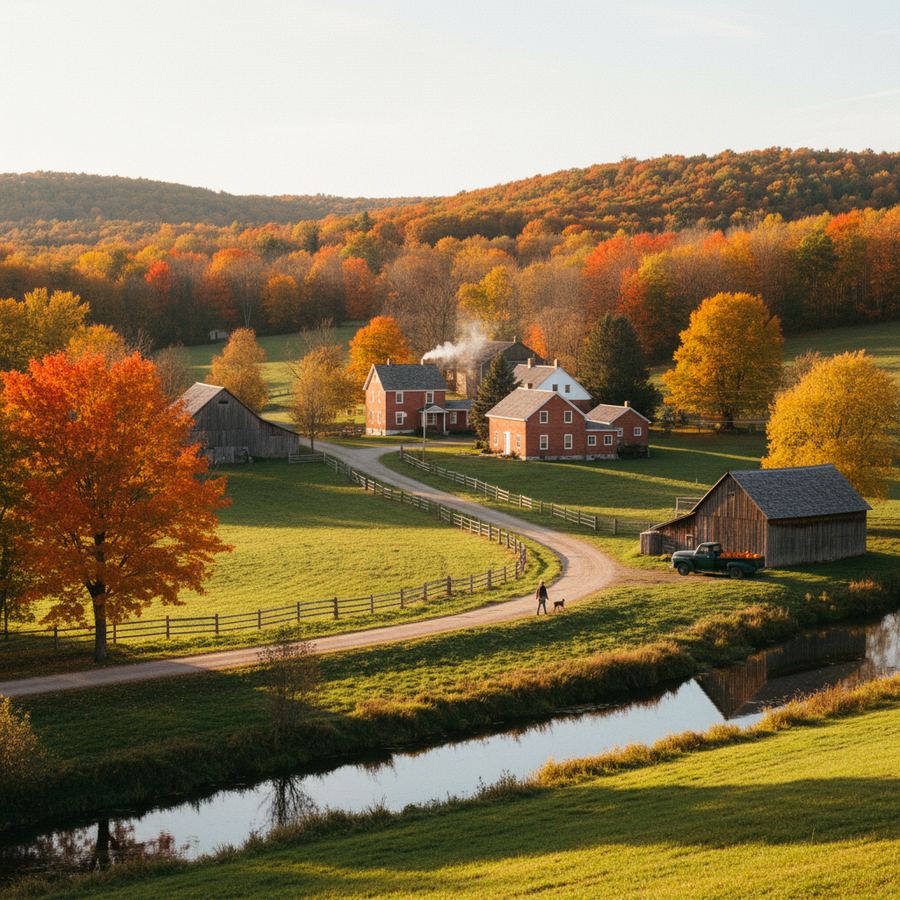 Fall colours along a Shelburne side street